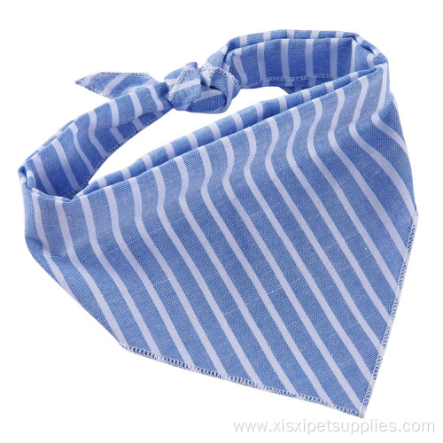 Eco-friendly custom cotton striped fashionable pet bandana